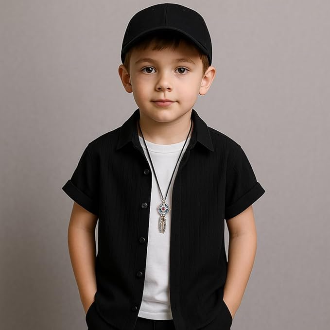Image of Boys Regular Fit Solid Casual Shirt with Spread Collar - Comfortable Shirts