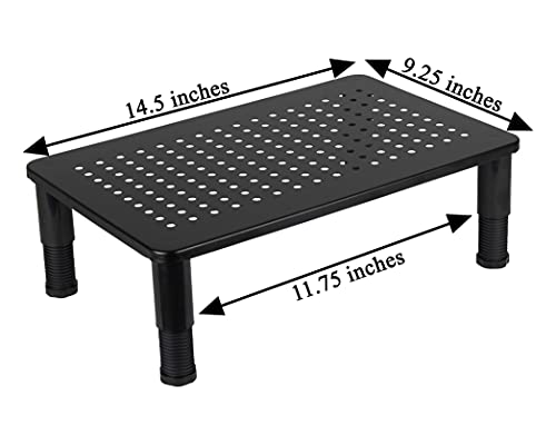 image for Husky Mounts 2-Pack Premium Monitor Stand with Ventilated Metal Top & 