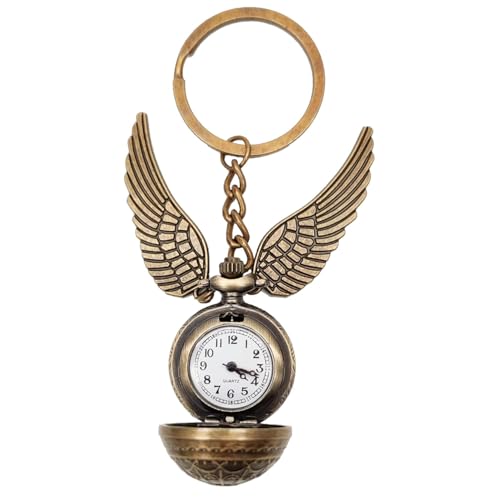 Image of Pocket Watch Metal Keychain Retro Vintage for Gifting With Key Ring Anti-Rust