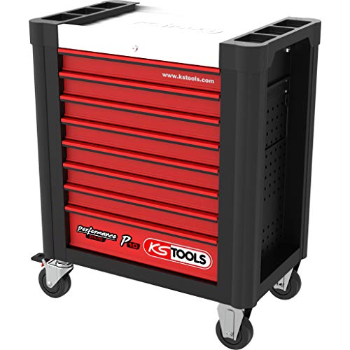 KS Tools 810.7397 PERFORMANCEplus Werkstattwagen P10 mit 8 Schubladen, bestückt mit 397 Werkzeugen in 7 Einlagen für 7 Schubladen, 853 x 1026 x 527 mm – Bild 3