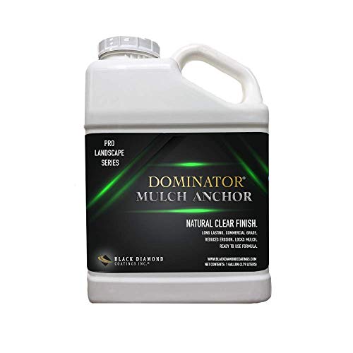 DOMINATOR 1 Gallon Mulch Anchor - Locks Mulch, Ready to Use Adhesive, Long