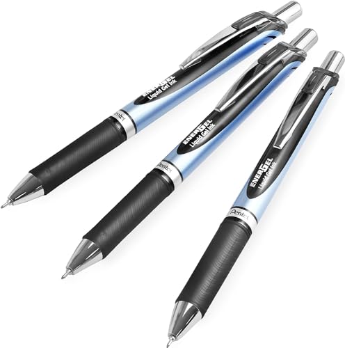 Pentel Energel BLN75 Bolígrafo Roller Gel 0.5mm Negro Pack 4 miniatura 2