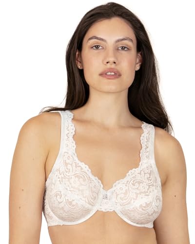 Smart & Sexy Women's Signature Lace Unlined Underwire Bra, White, 36C