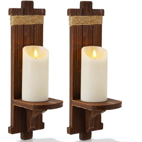 Homemory Rustic Wall Candle Holders Cover