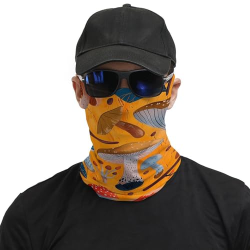 Neck Gaiter Various Mushrooms Face Mask for Travel Face Cover Scarf for Men Women Elastic Headbands Wind-proof Bandana for Skiing Fishing Hiking Cycling3