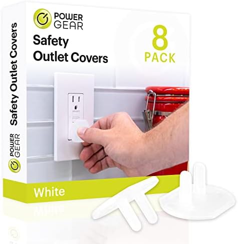 Power Gear Outlet Covers Baby Proofing Child Proof Plug Covers for Electrical Outlets Easy Install Outlet Plug Covers UL Listed Shock Prevention White 69311 30 Count