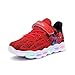 Produktbild Elsaing Boy Spider- Man Licht-up- Schuhe LED Licht Training Sportschuhe blinkende atmungsaktive Schuhe Kleinkinder leuchtende Schuhe Kinder leuchten Runners (Color : Red, Size : 26)