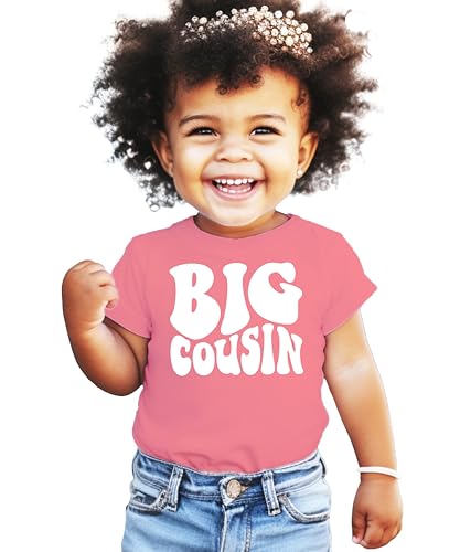 Big Cousin Retro Groovy T-Shirts for Kids Family Fun Matching Outfits4