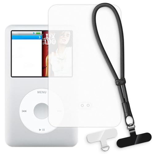 OAGELIM 2-in-1�ی�P�[�X�ƃ��X�g�X�g���b�v iPod Classic 3rd Gen 160GB(103.5*61.8*10.5mm) �Ƃ̌݊������� ���O���\�ȃ��j���[�h�t���d�b�J�o�[�A����~�ߕ����h�~�O���b�v�n���h�� (�z���C�g + 