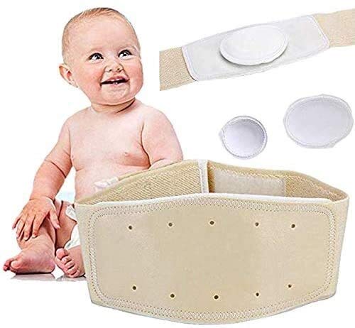 Faja para hernia para bebé con 3 compresores ajustables