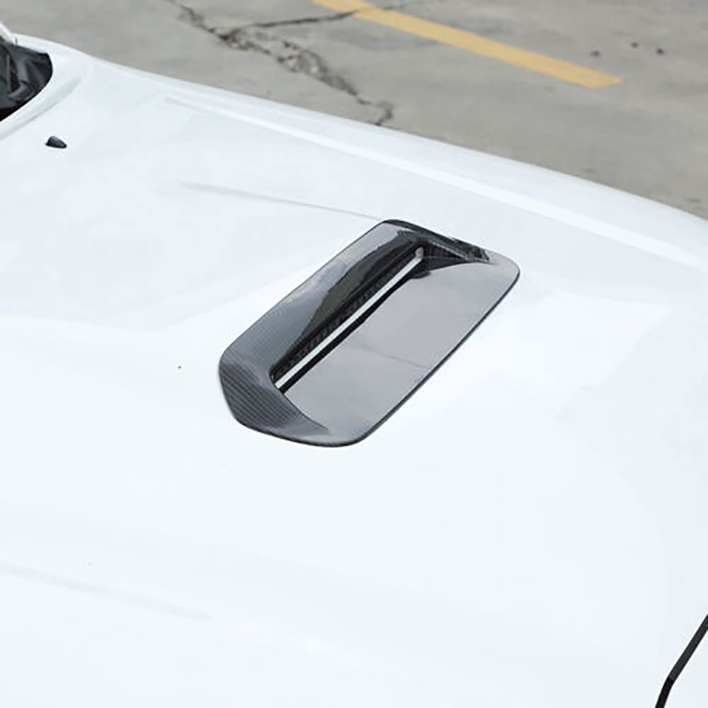 ERIDANUS Auto Accessories For Toyota Tacoma 2013 2014 2015 Front Engine Hood Air Outlet Cover Trim (Carbon Fiber Style) ABS 1 PC