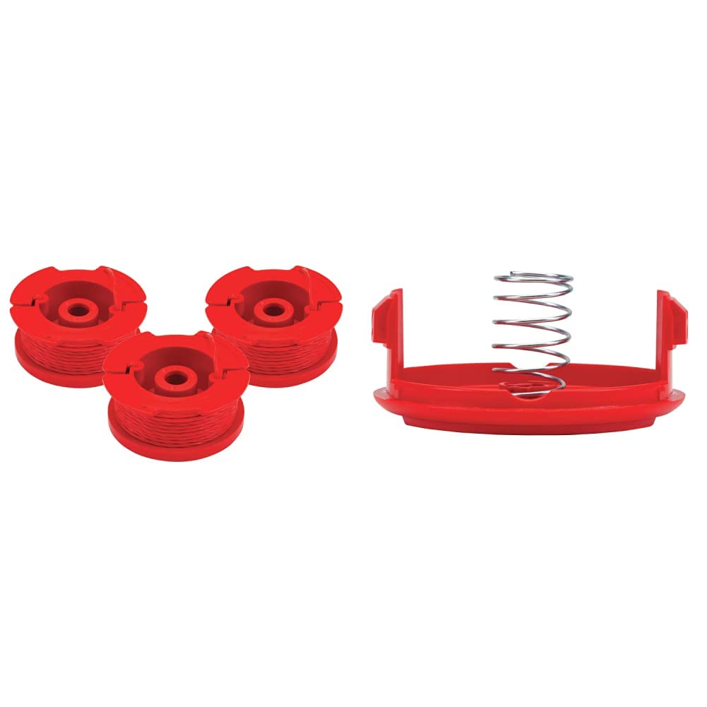 Craftsman String Trimmer Line, 0.08-Inch, 3-Pack, 20-feet, Twist line (CMZST0803) & String Trimmer Spool Cap (CMZST120SC)