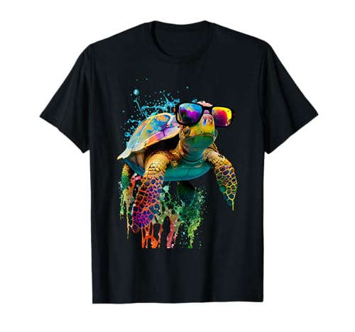 Coole Schildkröte mit Sonnenbrille T-Shirt