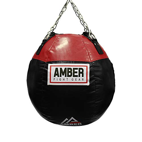 Amber Fight Gear Rubber Coated Ballistic Nylon Body Snatcher Bag for Boxing MMA Muay Thai Fitness Workout Training Punching Heavy Bag UNFILLED Empty
