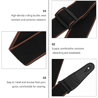 Milisten 2 Pièces Musical Filles Épaule Coton Basse Accessoires Ukulélé Sangle Cuir Noir Longueur Cadeau Large Ceinture… - Les Beatles, Paul McCartney, John Lennon, RIngo Starr, George Harrison Milisten 2 Pièces Musical Filles Épaule Coton Basse Accessoires Ukulélé Sangle Cuir Noir Longueur Cadeau Large Ceinture… – Image 7