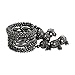 Efulgenz Indian Oxidized Jewelry Bracelet Set Boho Indian Oxidized Bracelet for Women Metal Ball Beaded Layered Jhumki Hanging Latkan Tassel Bracelet Fashion Statement Jewelry for Women