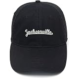Lyprerazy Men's Baseball Cap Jacksonville City Embroidery Hat Cotton Embroidered Casual Baseball Cap