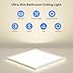 Swoieltr Deckenleuchte LED, 4000K-24W-2500LM Deckenlampe Wohnzimmer, IP44 Wasserfest Modern Schlicht Ultra dünn Lampe für Schlafzimmer, Bad, Flur, Balkon, Küche, Keller - 30cm, Quadrat