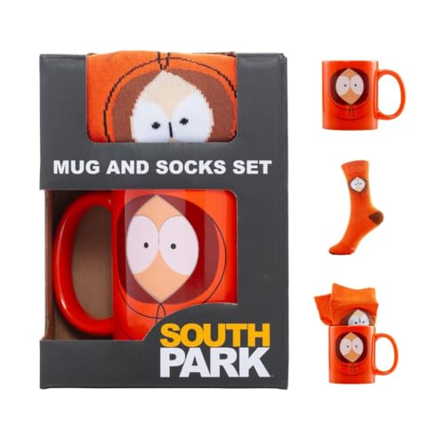 South Park (Kenny) Male Mug & Sock Set - Fun Kenny Design Includes Cozy Socks Durable and Microwave Safe Awesome Choice for Everyday Use and Comfort