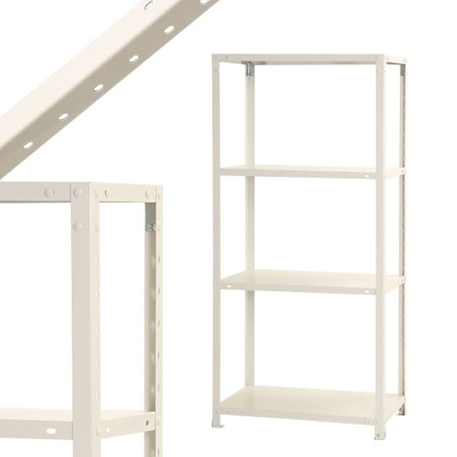 スチールラック 幅115cm 4段 ホワイト＋追加棚1段、PPシート1枚付 スチールラック(CUSTOM 幅115cm 4段 ホワイト) | ニトリネット