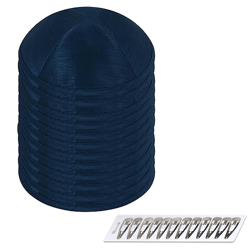 Image of Zion Judaica Deluxe Raw Silk Kippot Bulk Packs or Single Kippah Includes Free Clips