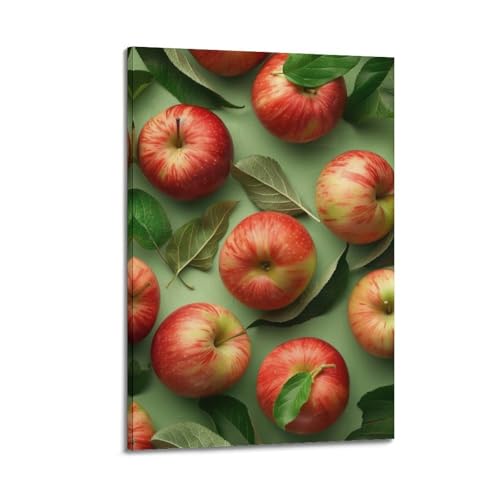 Poster mural artistique pommes rouges décoration murale moderne 40x60