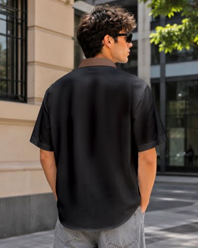 Image of 99TIMORO Horror Movie Men's Halloween Button Down Shirts Short Sleeve Top