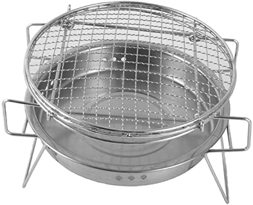 Barbecues à charbon de bois d'extérieur avec mini-gril rond et grille de cuisson