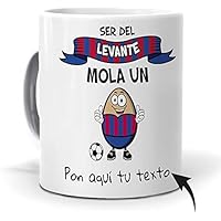 mundohuevo Taza Personalizada con Texto. Regalo Original. Ser