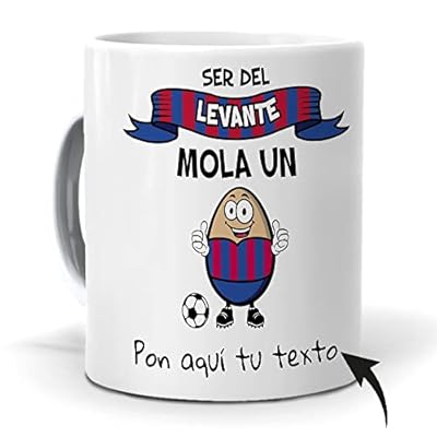 mundohuevo Taza Personalizada con Texto. Regalo Original. Ser del Levante Mola un Huevo con Nombres. Haz | Ya disponible en tu tienda friki favorita! En mundofriki.es!