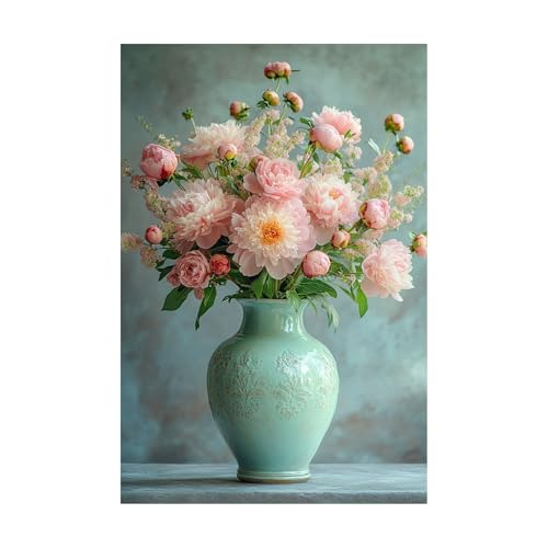Toile de fleur de aquarelle pour décoration élégante de salon - Ambiance rose clair 60x90