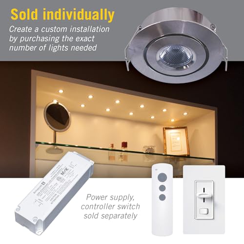 Image of Armacost Lighting Swivel Recessed LED Light, Warm White Light (2700K), Matte White Finish 212318