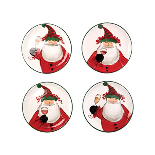 Vietri Old St. Nick Holiday Collection Italian Serveware Sets (Cocktail Plates, Set Of 4) #TOP2