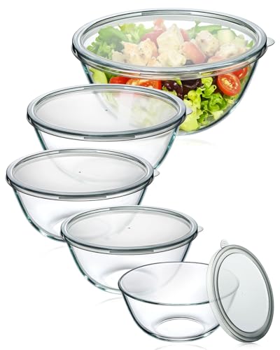 Cabilock 10PCS Facial Mixing Bowls, 3 Inch Clear Glass Esthetician Measuring Bowls for Facials, Small DIY Face Mud Mask, Cosmetic Mix Making Accessory, Skincare Tools for Home and Salon Use