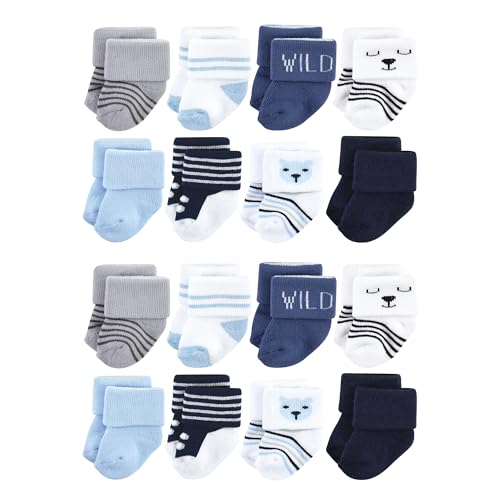 Image of Hudson Baby Unisex Baby Cotton Rich Baby Terry Socks 16-Pack