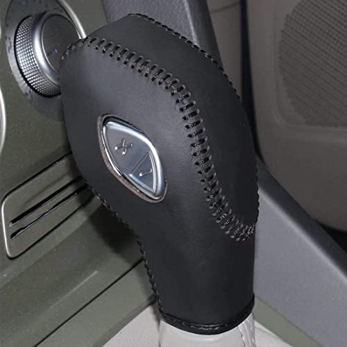 Ji Loncky Leather Gear Shift Knob Cover For Ford Focus 2012 2013 2014 2015 2016/ Ford Fiesta 2014-2016/ Fusion S 2013-2016 Fusion Se/Escape 2013-2016/ Ford C-Max 2013-2016 Transit Accessories #TOP2