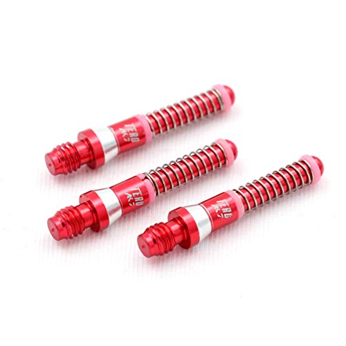 CUESOUL TERO AK7 Aluminum Size A Dart Shafts Red Built-in Spring Telescopic for Steel Tip Darts and Soft Tip Darts,Set of 3 pcs