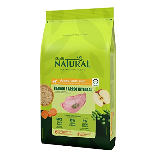 Ração Guabi Natural Cães Adultos Raças Grandes e Gigantes Frango e Arroz 12 Kg