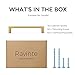 Ravinte 30 Pack Solid 5 Inch Square Cabinet Handles - Brushed Brass Drawer Pulls - Kitchen Hardware and Handles