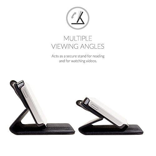 Snugg Iphone 5 / 5S Case, Black Leather Iphone 5/5S Flip Case Premium Wallet Phone Cover With Card Slots For Apple Iphone 5 / 5S #TOP4