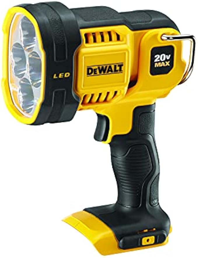 DEWALT 20V MAX LED Work Light, 508 Yard Distance, 90 Degree Pivoting Head, 1500 Lumens of Brightness, Cordless (DCL043), Yellow
