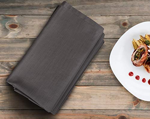 Urban Villa Dinner Napkins Solid Slub Set Of 12 Grey Color Dinner Napkins Over Sized 20X20 In Cloth Napkins Cotton Cloth Napkins Premium Quality With Mitered Corners Ultra Soft Dinner Napkins #TOP4