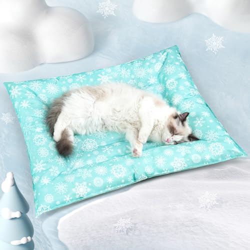 Pawtasy Tapis Rafraichissant pour Chien et Chat - Refroidissement Gel Non Toxique - Tapis Refrigerant pour Animaux de CompagnieTapis Fraicheur Chien Chat S 66 x 56 cm - Matériau PVC