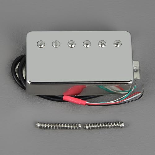 Image of FLEOR Alnico 5 Guitar Humbucker Pickup 4-Wires 7-8K Neck Pickup Chrome Fit LP Guitar Part