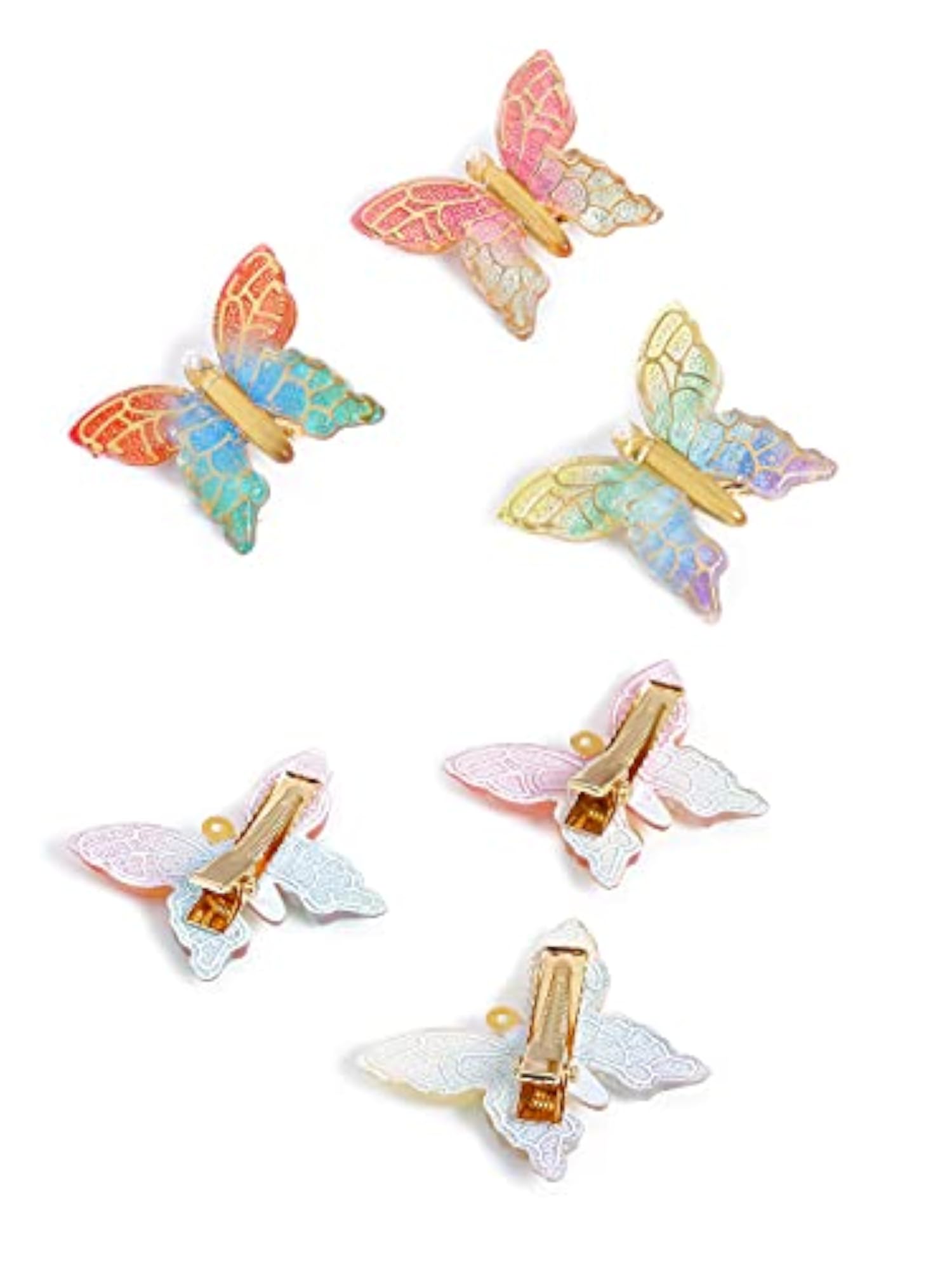 3 Pcs Butterfly Hairclips, Stylish Hair Accessories