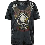  Affliction Damen T-Shirt Wingspan Blau, XL