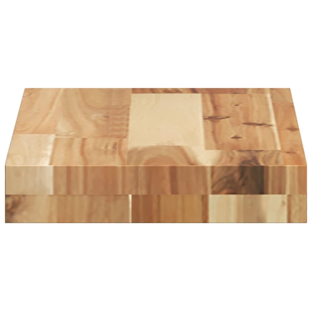 Set di 2 mensole da parete, 40 x 20 x 4 cm, in legno massello di acacia, trattato ad olio, versatile, per soggiorno, cucina, bagno, camera da letto, ufficio, decorazione