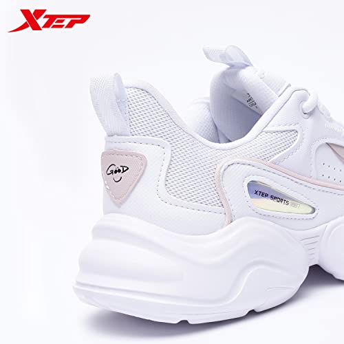 Image of XTEP Women's Retro Stylish Lightweight RB Sole Casual Shoes (White)