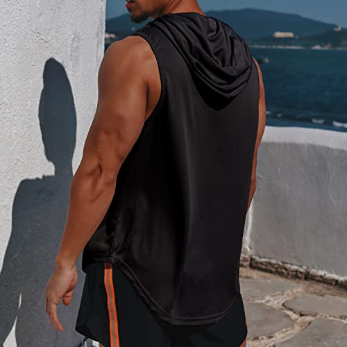 Camisa Esportiva,KKcare Colete masculino com capuz esporte basquete ginásio treino de secagem rápida