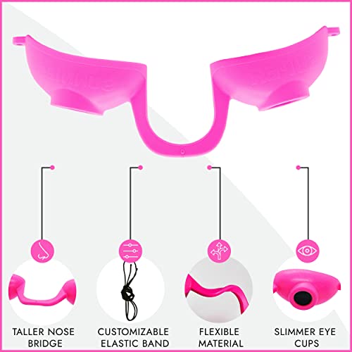 Evo Flex Sunnies Flexible Tanning Bed Goggles Eye Protection Uv Glasses 4 Pack (Pink), Fda Compliant #TOP2